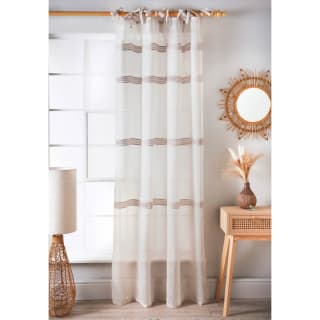  Willow Lace Tie Top Voile 55 X 90" - Natural