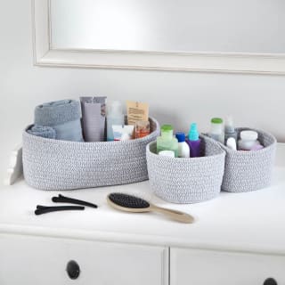  Pilos Set Of 3 Storage Baskets 3pk - Grey
