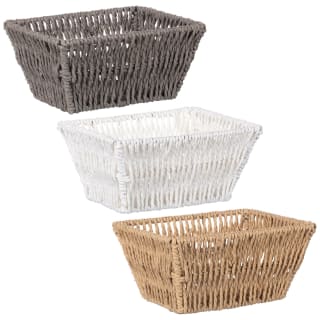B&M Syros Mini Wicker Basket - White
