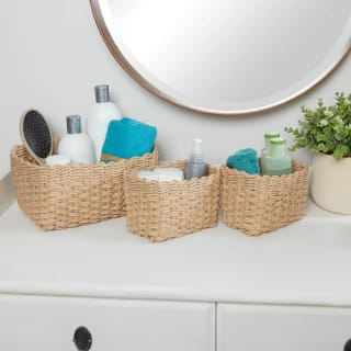  Samos Set Of 3 Storage Rope Baskets 3pk - Natural