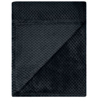 B&M Waffle Fleece Throw - Black