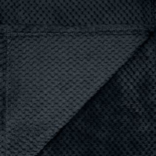 B&M Waffle Fleece Throw - Black