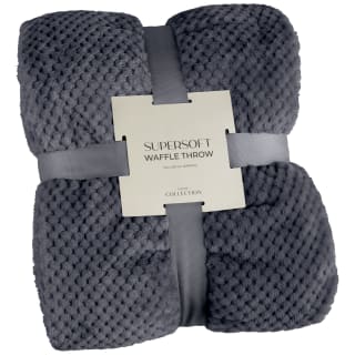 B&M Waffle Throw - Dark Slate
