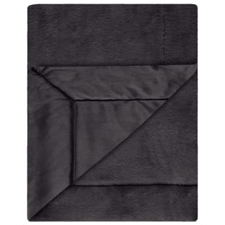  Heritage Collection Aspen Faux Fur Throw - Charcoal