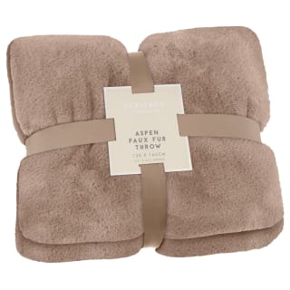  Heritage Collection Aspen Faux Fur Throw - Mink