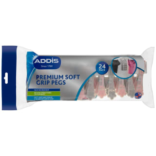  Addis Premium Soft Grip Pegs 24pk - Pink
