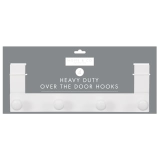 B&M Heavy Duty Overdoor Hooks - White