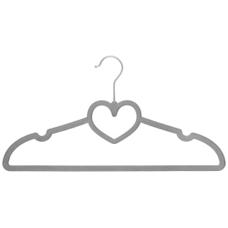 B&M Velvet Heart Shaped Hangers 8pk - Grey