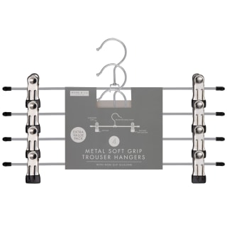  Metal Soft Grip Clip Hangers 4pk