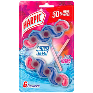  Harpic 6 Powers Duo Toilet Block 2pk - Tropical Blossom