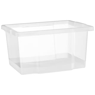 B&M Clear Storage Boxes With Lids 3pk 20L