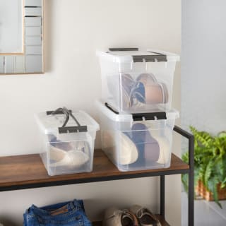  Clear Storage Box With Carry Handle 7L