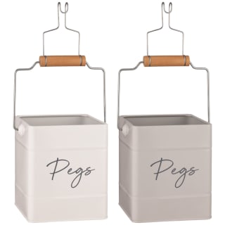 B&M Hanging Peg Tin - White