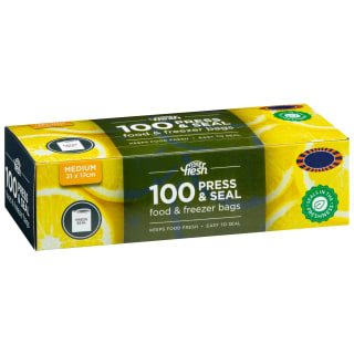 B&M Food Fresh Press & Seal Food & Freezer Bags 100pk