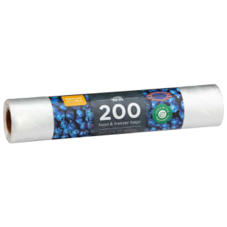 B&M Food Fresh Food & Freezer Bags 200pk