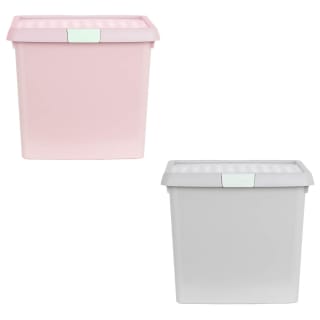 B&M Waffle Clip Box Storage Cube 14L - Dusty Pink
