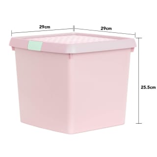 B&M Waffle Clip Box Storage Cube 14L - Dusty Pink