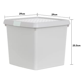 B&M Waffle Clip Box Storage Cube 14L - Grey
