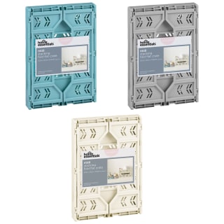  Midi Stacking Fold Flat Crate 30.6 X 20.5 X 12.6cm - Cream