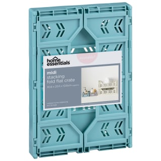  Midi Stacking Fold Flat Crate 30.6 X 20.5 X 12.6cm - Teal