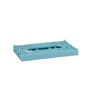  Mini Stacking Fold Flat Crate 22.2 X 15 X 8.7cm - Teal