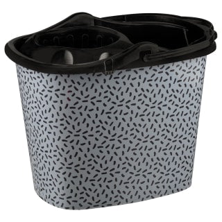 B&M Printed Mop Bucket - Grey