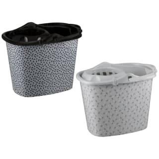 B&M Printed Mop Bucket - Grey