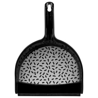 B&M Printed Dustpan And Brush - Grey