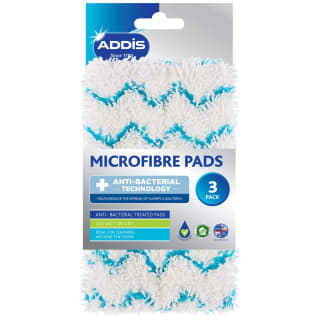  Addis Anti-Bac Microfibre Pads 3pk - Blue