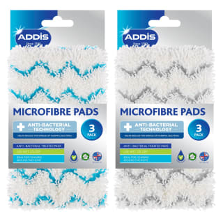  Addis Anti-Bac Microfibre Pads 3pk - Blue