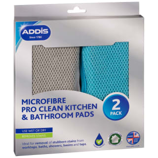  Addis Microfibre Pro Clean Kitchen & Bathroom Pads 2pk