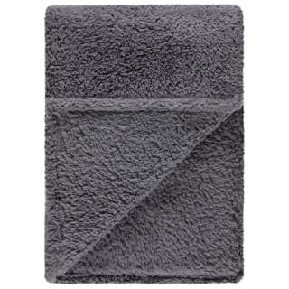  Simply Everyday Teddy Rolled Throw - Grey