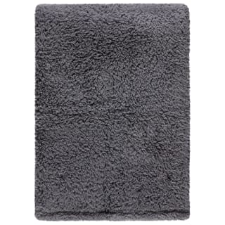  Simply Everyday Teddy Rolled Throw - Grey
