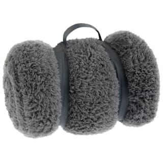  Simply Everyday Teddy Rolled Throw - Grey