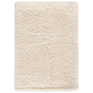  Simply Everyday Teddy Rolled Throw - Cream