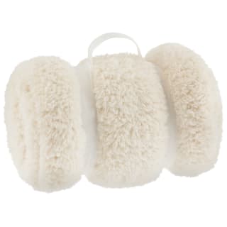  Simply Everyday Teddy Rolled Throw - Cream