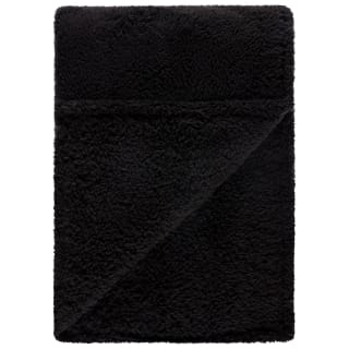  Simply Everyday Teddy Rolled Throw - Black