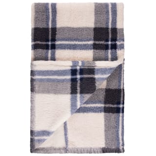  Simply Everyday Check Sherpa Throw - Navy
