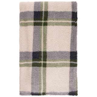  Simply Everyday Check Sherpa Throw - Green