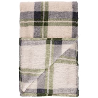  Simply Everyday Check Sherpa Throw - Green