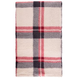  Simply Everyday Check Sherpa Throw - Red