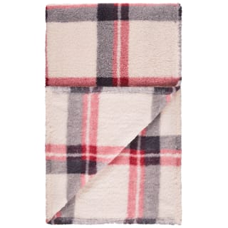  Simply Everyday Check Sherpa Throw - Red