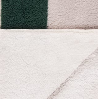 B&M Highland Green Check Sherpa Doublesided Throw