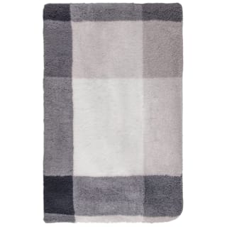 B&M Highland Mono Check Sherpa Doublesided Throw