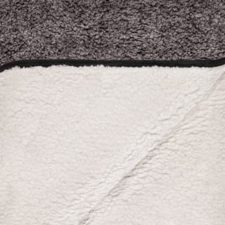 B&M Montana Two Tone Sherpa Throw - Charcoal