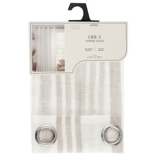  Orla Natural Stripe Voile 55 X 90" - White