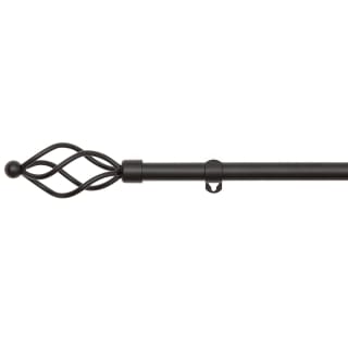 B&M Small Black Twist Curtain Pole 122-213cm