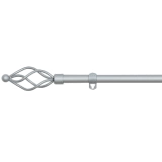 B&M Small Silver Twist Curtain Pole 122-213cm
