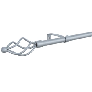 B&M Small Silver Twist Curtain Pole 122-213cm