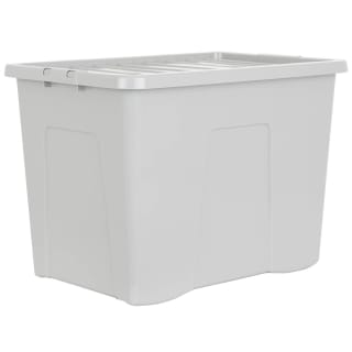 B&M Storage Box With Lid 80L - Grey